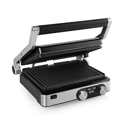 Bild av Princess 117310 Digital Grill Master Pro, Bordsgrill, 2 Justerbara Termostater, Kontrollpanel, 000 Watt 01.117310.01.001, Silver, Svart
