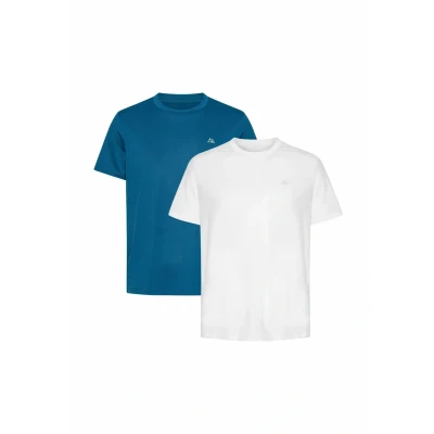 Bild av DANISH ENDURANCE Gym T shirt, Tränings &amp; Sporttröja, Lätt, för Män Flerfärgad (1x Ljusblå, 1x Vit) L