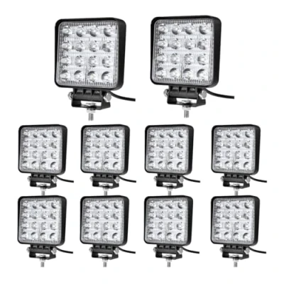 Bild av WELLIT 10x48W fyrkantigt led arbetsbelysning work light strålkastare körlampa vattentät terrängbil SUV