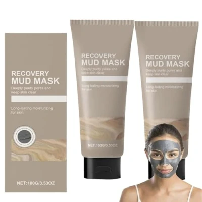 Bild av Recovery Mud Mask Deep Cleansing &amp; Hydrating with Boryeong Mud, Relief Korean Clay Face Mask, Moisturizing Pore Cleanser, Oil Control for All Skin Types (2 Pcs)