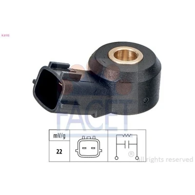 Bild av FACET 9.3115 Capteur de cognement Made in Italy OE Equivalent FIAT: Punto Evo 3/5 portes, Doblo I Break, II RENAULT: Megane 4