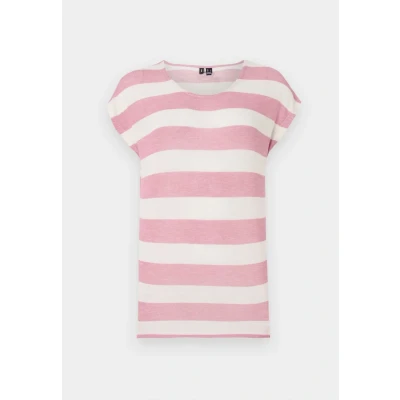 Bild av Vero Moda Vmwide Stripe Tshirt med print, Storlek: XS, Nostalgia rose/snow white