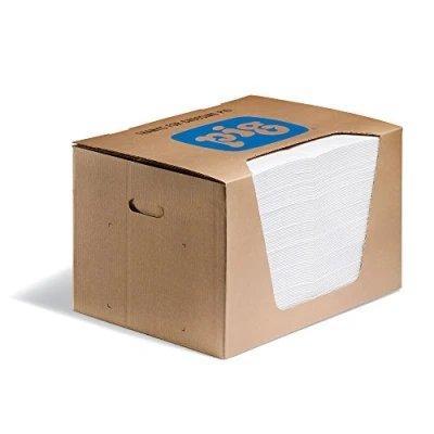 Bild av Ny gris MAT440 PIG oljematta, 83,6 L absorptionsförmåga, 51 cm längd x 38 bredd, 100 dynor/dispenser, vit (förpackning med 100)