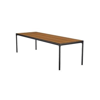 Bild av HOUE FOUR Table Trädgårdsbord Black/Bamboo 90x270 H74 x W90 D270 cm