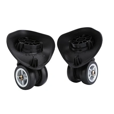 Bild av MAGT bagage svängbara hjul, 2 st PVC universal plast resväska ersättning hjul svart reparationstillbehör set för vagn fodral