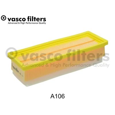 Bild av DAVID VASCO A106 Filtre à air 60 99 283 rectangulaire Cartouche filtrante avec préfiltre FIAT: 500 3 portes, Grande Punto 3/5 portes