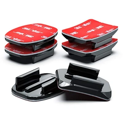 Bild av Sametop Självhäftande Hjälmfästen Sticky Pads Flat Curved 3M Fästen Kompatibel med GoPro Hero 13 12 11 10 9 8 7 6 5 Session DJI Actionkameror (6 Förpackningar)