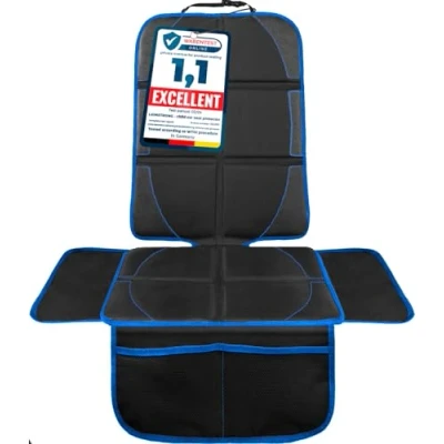 Bild av LIONSTRONG® Barnstolsdyna bilsätesskydd, lämplig för Isofix, bilsätesdyna vattenavvisande, sittskydd bilbarnstol, bilsäteskuddar universellt kompatibel (blå)