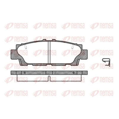 Bild av REMSA 0376.00 Jeu de plaquettes frein Essieu arrière contact signal d&#039;usure inclus avec accessoires, ressort LEXUS: LS I