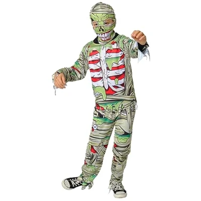 Bild av Rubies Zombie mamma kostym för pojkar och flickor, tryckt jumpsuit huva, officiell Halloween, karneval, fester födelsedagar