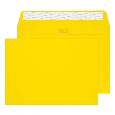 Bild av Blake Creative Colour C5 162 x 229 mm 120 gsm plånboksfodral kuvert (45303) banan gul förpackning med 25