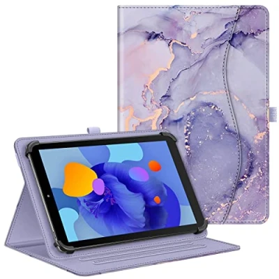 Bild av FINTIE Universellt fodral för 10,1 tums surfplatta, [multivinkel] folio skydd med ficka, elastisk klämma alla 910 kompatibel Samsung/Lenovo/Huawei/TECLAST/Fusion 5, lila
