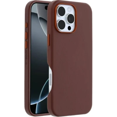Bild av Otterbox Symmetry Series Cactus Leather MagSafe Fodral iPhone 16 Pro Max, stötsäkert, fallsäkert, skyddande tunt fodral, testad till militärstandard 3x, Brun