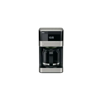 Bild av Braun PurAroma 7 Kaffebryggare KF 7120, Filter med Glas AromaCarafe, Timer, LCD Display, 1000W, Svart/Rostfritt stål
