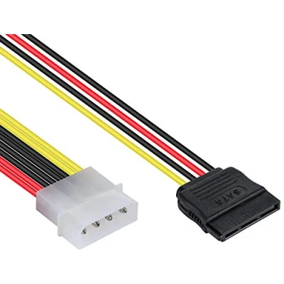 Bild av Poppstar 10 cm Sata 3 strömaddapterkabel (anslutning 4 pin Molex till 15 Sata)
