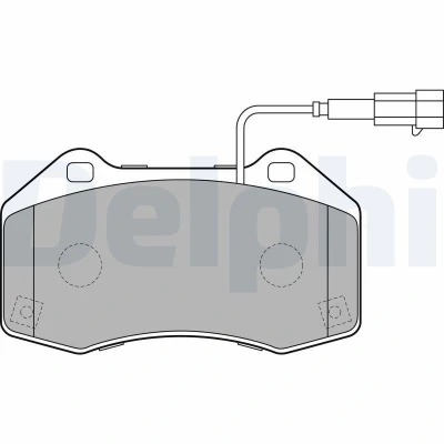 Bild av DELPHI LP2280 Jeu de plaquettes frein contact signal d&#039;usure inclus avec tôle anti bruit sans accessoires ALFA ROMEO: MiTo