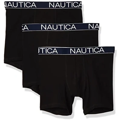 Bild av Nautica boxershorts för män (förpackning med 3), Svart, S
