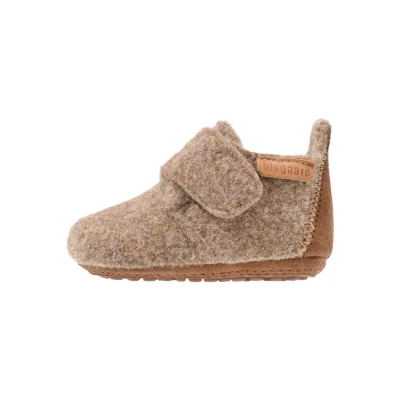 Bild av Bisgaard Unisex Tofflor &amp; inneskor för barn, Storlek: 27, Camel Skinn och textil