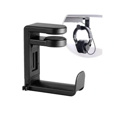 Bild av Desire2 Holder for Headphone / Headset Black Mounted on desk top