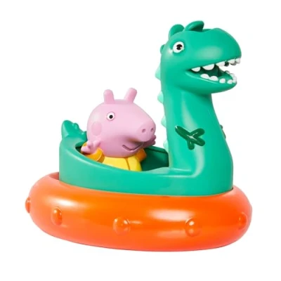 Bild av TOMY Toomies Peppa Pig George&#039;s Dinosaur Bath Float, Baby Toys, Kids Toys for Water Play, Fun Accessories Babies &amp; Toddlers, Suitable 18 Months, 2, 3 4 Year Olds