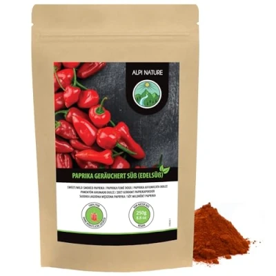 Bild av Sötrökt paprika (250g), sötmalt paprika, rökt paprikapulver i återförslutningsbar förpackning