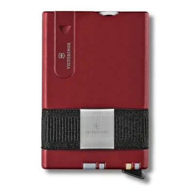 Bild av Victorinox Smart card plånbok, 2 i 1 plånbok med multiverktyg, 10 funktioner, Swiss Made, kortfodral, inkl. sedelband, röd (Iconic red)