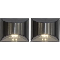 Bild av STAR TRADING LED solcellsvägglampa Wally, silver, 2 set