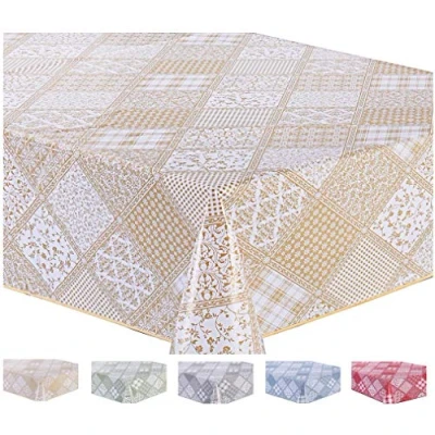 Bild av Home Direct bordsduk vaxduk PVC rektangulär 140 x 180 cm beige