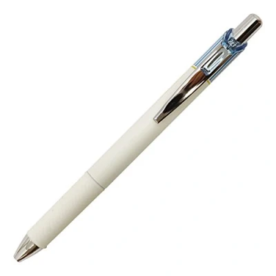 Bild av Pentel EnerGel Clena infällbar flytande gelpenna, mikro fin spets 0,3 mm nålspets, svart bläck, saxblå kropp (BLN73LS A)