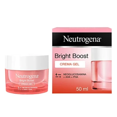 Bild av Neutrogena Bright Boost Gelkräm, ansiktskräm för jämnare och ljusare hud, återfuktande med regenererande Neoglukosamin Fläckskyddskräm alla hudtyper, 50 ml