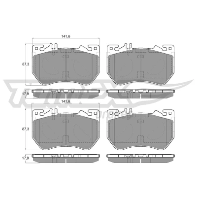Bild av TOMEX brakes TX 60 21 Jeu de plaquettes frein Essieu avant préparé pour indicateur d&#039;usure MERCEDES BENZ: Classe C Berline