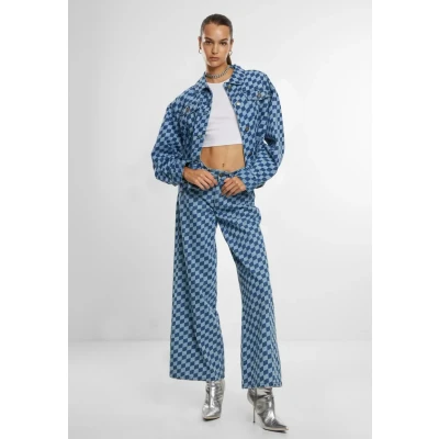 Bild av Urban Classics Printed Jeansjacka, Storlek: 4XL, Bluelasercheck