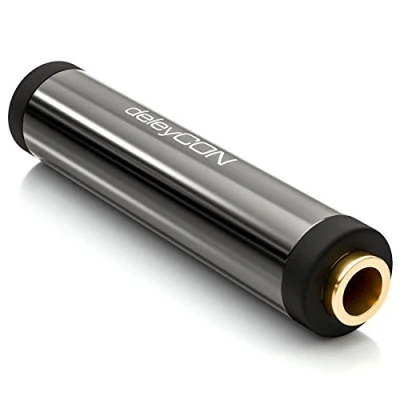 Bild av deleyCON Adapter för Stereoljuduttag 3,5mm Uttag Till Metall Guldpläterad Svart