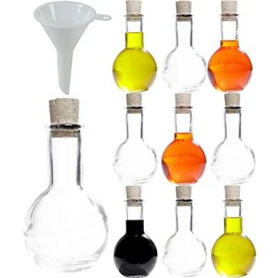 Bild av Viva Haushaltswaren Tulipano glasflaska 10 st 100 ml med kork för självfyllande tratt diameter 5 cm
