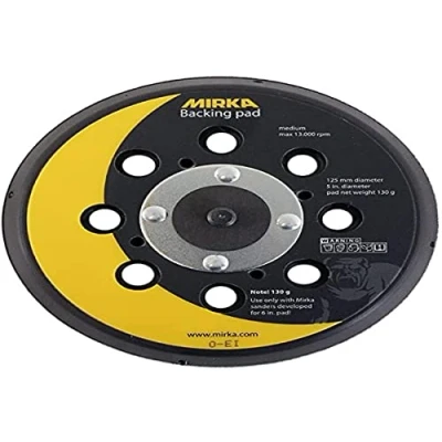 Bild av Mirka 8292502511 stödplatta nät 125 mm 5/16 tum grepp 28 hål 130 g medium förpackningen innehåller 1 styck