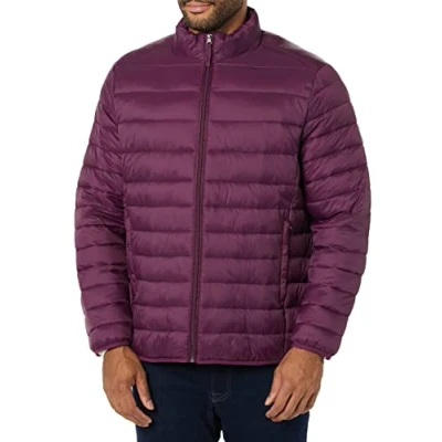 Bild av Amazon Essentials lättviktig vattentålig pufferjacka för män (finns i stora och långa), mörklila, X Small