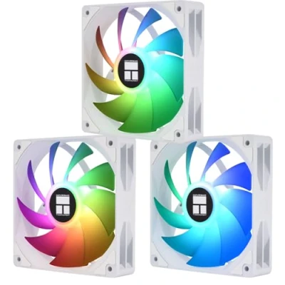 Bild av Thermalright TL C12CW X28 S X3 CPU fläkt, vit, PC fläkt med 1 550 varv/min, 120 mm datorchassi kylfläkt, PWM kontrollfläkt för hölje och vätskekylare kylning