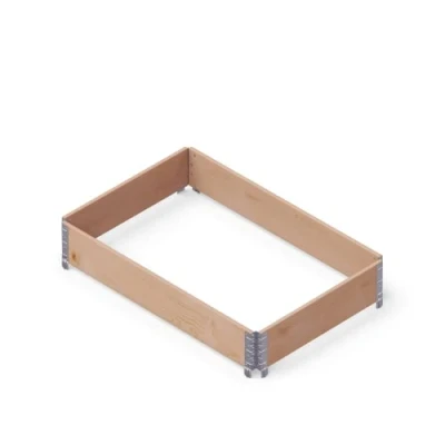 Bild av Upyard GardenBox modern pallbädd modulär pallpall hög bädd av naturträ för trädgård och terrass PEFC certifierad, 120 x 80 19,5, brun