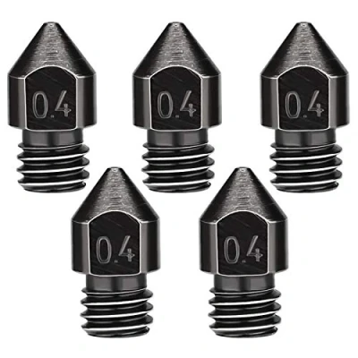 Bild av LUTER 5 st extrudermunstycken, 0,4 mm/1,75 mm, högtemperaturbeständiga 3D skrivarmunstycken för MK8 med förvaringslåda, kompatibla Makerbot CR 10 Ender 2 3/3pro