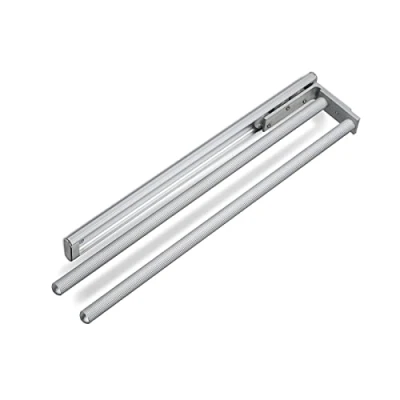 Bild av Aluminium Handdukstork TED 2 armig EV1 anodiserad (450 730 mm, utdragbar, vridbar) Teleskopisk utdragbar lämplig för badrum eller kök från SOTECH