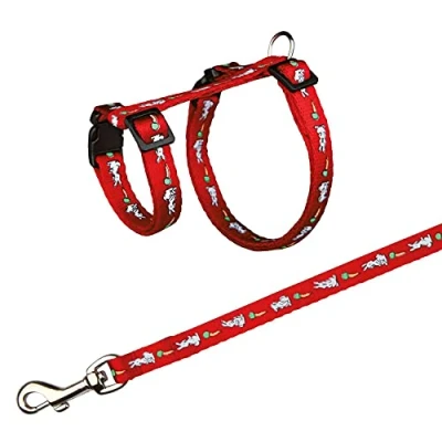 Bild av Trixie Harness with leash rabbits 25 44 cm/10 mm 1.25 m Assorted