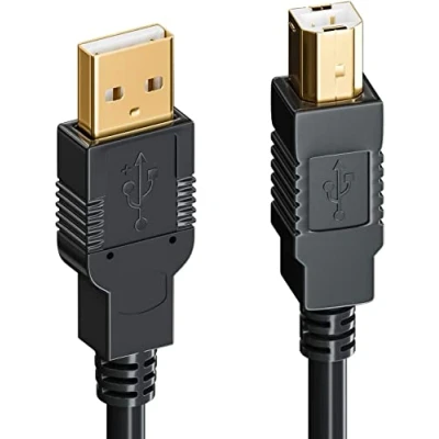 Bild av deleyCON 15m Aktiv USB Skrivarkabel Skannerkabel Datakabel 2.0 A Kontakt till B för Skrivare Skanner Fax Multiskrivare Printer Svart
