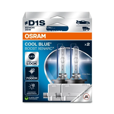 Bild av OSRAM XENARC Cool Blue Boost, D1S, Xenon strålkastarlampor, 7000K, Hängande hopfällbar låda (2 lampor), endast offroad användning