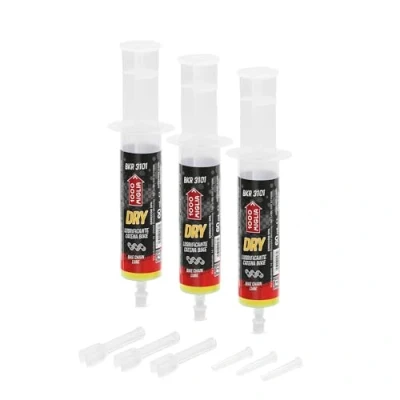 Bild av 1000 Miglia BKR 3101 Dry Lube Bike Chain for and Dusty Weather Conditions, Cartridges with Drop Huggie Application Systems, fluorescent scented formula 180 ml (3 x 60 ml)