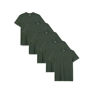 Bild av Lower East T shirt med rund hals, Herr, Mörkgrön (5 pack), L