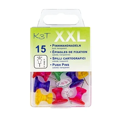 Bild av K3T anslagstavla XXL färgglad/transparent, 15 pack, konst. Nr 48353
