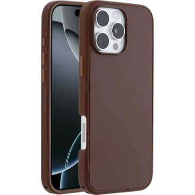 Bild av Otterbox Symmetry Series MagSafe skal för iPhone 16 Pro Max, stötsäkert, fallsäkert, skyddande tunt fodral, testad till militärstandard 3x, Brun