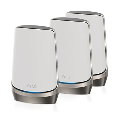 Bild av NETGEAR Orbi WiFi 6E Mesh Quad band WLAN system (RBKE963) Router med 2 satelliter Täckning upp till 600 m² och 200 enheter 10,8 Gbit/s (AXE11000) enkel appinstallation