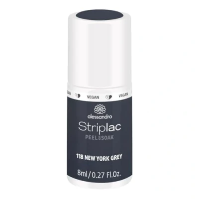 Bild av alessandro Striplac Peel or Soak Vegan New York Grey LED nagellack i urban grå för perfekta naglar på 15 minuter, 8 ml
