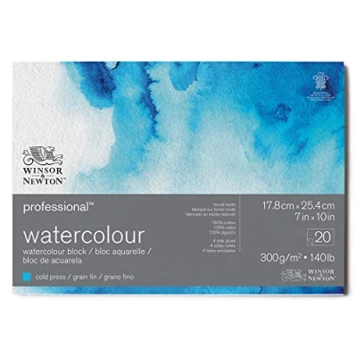 Bild av Winsor &amp; Newton 6664001 Akvarellpapper, Vit, 17,8 x 25,4 cm